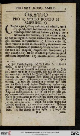 Oratio pro a)sexto roscio b)amerino