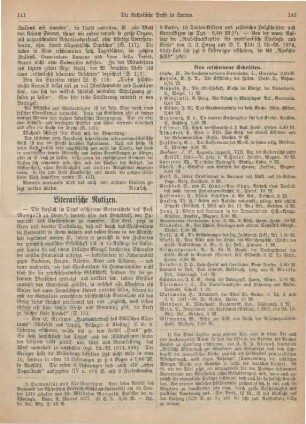 141-144 Literarische Notizen