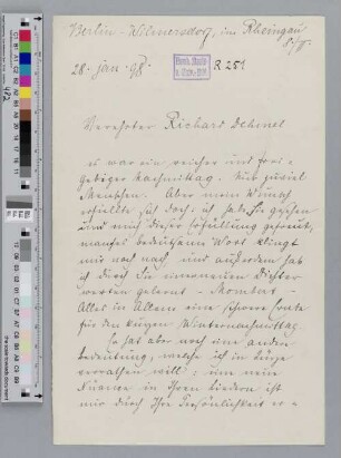 Brief an Richard Dehmel