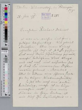 Brief an Richard Dehmel