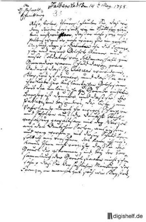 44: Brief von Johann Wilhelm Ludwig Gleim an Johann Joachim Eschenburg