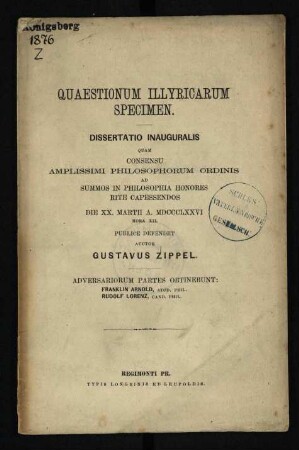 Quaestionum Illyriacum specimen
