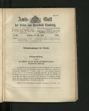No. 93, 24. Juni 1904.