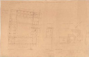 Fischer, Theodor; München, Lindwurmstr.; Garage, Tankstelle und Fahrschule Eibl - Garage (Lageplan, Grundriss, Teilgrundriss)