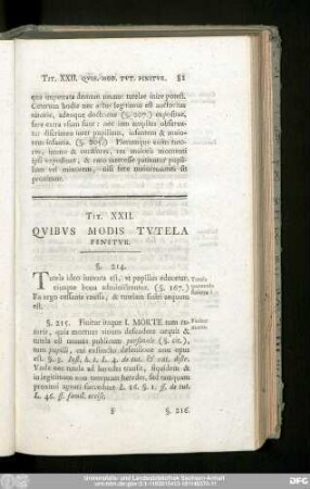 Tit. XXII. Quibus Modis Tutela Finitur.