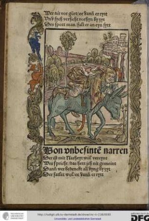 Von unbesinten narren.