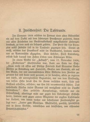 II. Zwischenspiel: Die Tafelrunde