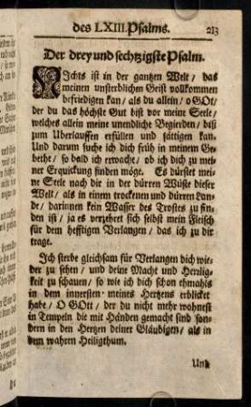 213-220, Der LXIII. - LXVI. Psalm