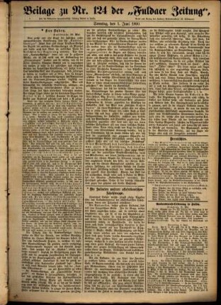Zweite Ausgabe vom Sonntag, den 01. Juni 1890.