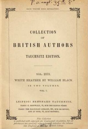White heather : a novel, 1