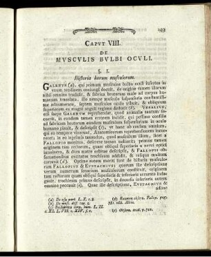 Caput VIII. De Musculis Bulbi Oculi.