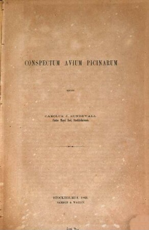 Conspectus avium picinarum
