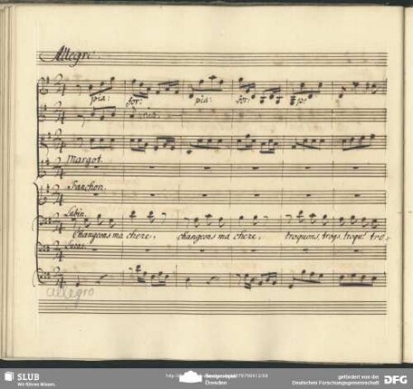 Quatuor: "Changeons ma chere"