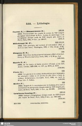 552. - Lithologie