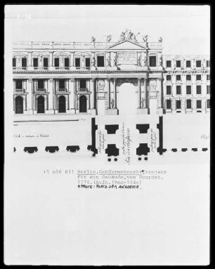 Plan für ein Gebäude am Gendarmenmarkt, Berlin