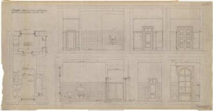 Troost, Paul Ludwig; München, Arcisstr. 12; Führerbau der NSDAP - Bad im Hauptgeschoss (Grundriss, Ansichten)