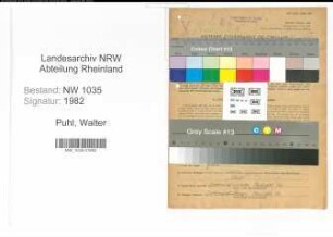 Entnazifizierung Walter Puhl , geb. 06.03.1913 (Registraturangestellter)