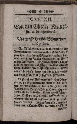 Cap. XII. Von den Glieder-Kranckheiten in besonders.