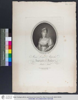 Marie Louise d'Autriche Impératrice des Français Reine d'Italie / B. Nobl. de Guerard del et pinx. ; Jügel Sculp.