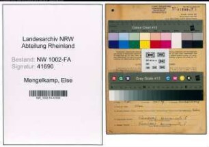 Entnazifizierung Else Mengelkamp, geb. 31.03.1922 (Verkaeuferin)