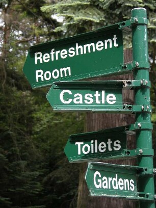 Hinweisschilder in Balmoral Castle