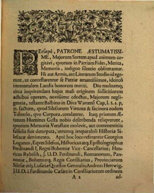 Godofredi Rhonii Vratislaviensis Epistolarum Historicarum ... De Quibusdam Ineditis Historiae Silesiacae Scriptoribus. 3