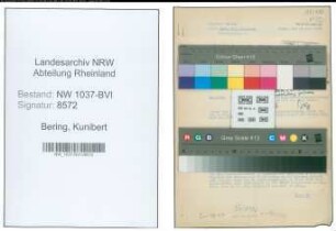 Entnazifizierung Kunibert Bering , geb. 05.11.1901 (Lehrer)