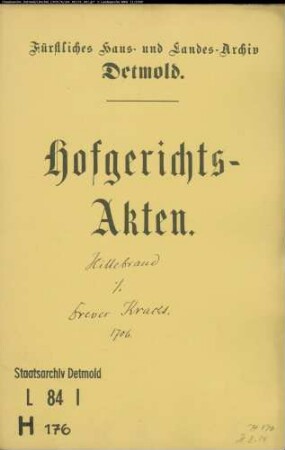 Hillebrand, Bartold zu Pillenbruch gegen Drewes Kachts Erben zu Kirchheide - Schuldforderung