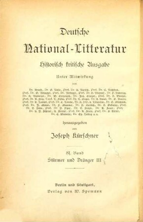 Stürmer und Dränger, 3. Maler Müller und Schubart