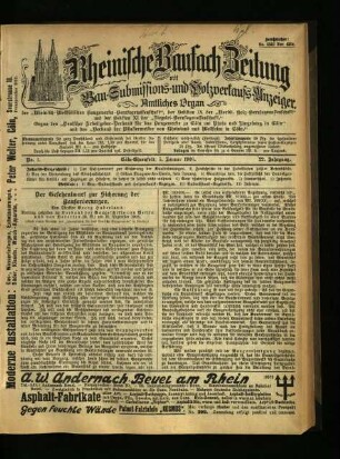 Rheinische Baufach-Zeitung / 22. Jahrgang 1906