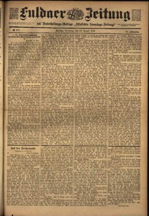 Ausgabe vom Dienstag, den 23. August 1898.