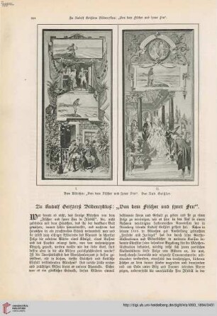 Zu Rudolf Geiszlers Bilderzyklus. "Von dem Fischer und syner Fru"