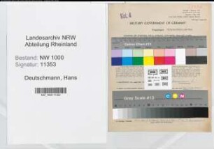 Entnazifizierung Hans Deutschmann, geb. 04.05.1899 (Oberpostrat)
