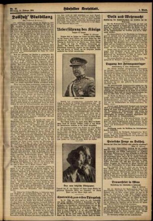 Zweite Ausgabe vom Mittwoch, den 21. Februar 1934.
