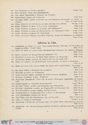 Arbeiten in Glas (Nr. 309-335)