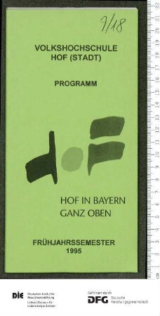 Programm 1. Semester 1995