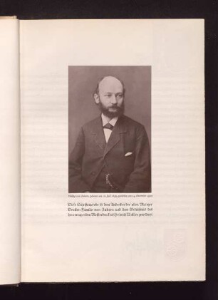 Philipp von Zabern, geboren am 12. Juli 1849, gestorben am 14. Dezember 1902