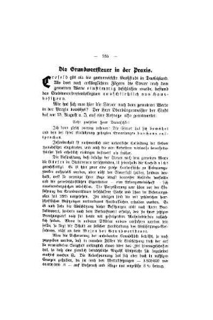 Die Grundwertsteuer in der Praxis