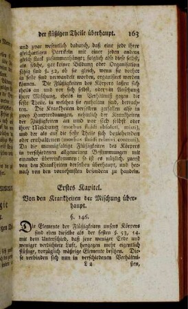 Erstes Kapitel. Von den Krankheiten der Mischung überhaupt.