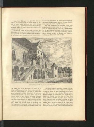 Seitenansicht des Lusthauses mit der großen Freitreppe