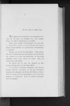 Berlin, den 22. April 1894.