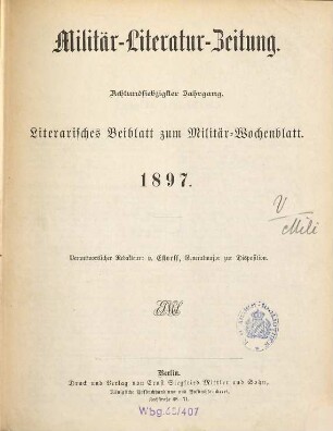 Militär-Literatur-Zeitung. 78. 1897