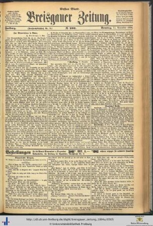 11.11.1894 (Erstes Blatt)