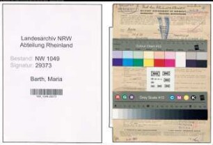 Entnazifizierung Maria Barth , geb. 24.06.1877 (Kohlenhaendlerin)
