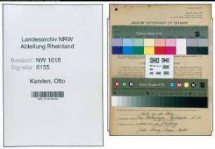 Entnazifizierung Otto Karsten , geb. 30.07.1894 (Kaufmann)