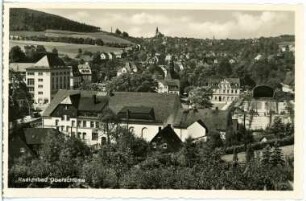 Oberschlema. Blick auf Oberschlema und Schneeberg
