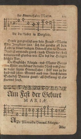 Am Fest der Geburt Mariae.