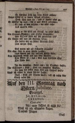 Auf den III. Sonntag nach Ostern / Jubilate.