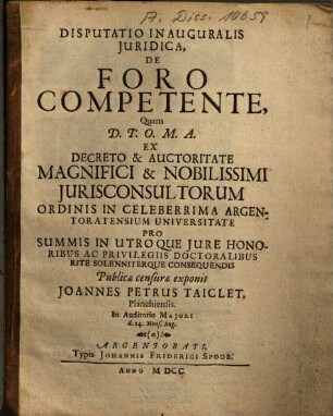 De foro competente