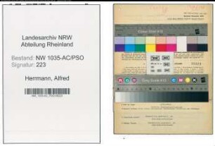 Entnazifizierung Alfred Herrmann , geb. 05.10.1908 (Bergmann)